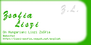 zsofia liszi business card