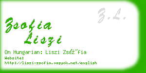 zsofia liszi business card